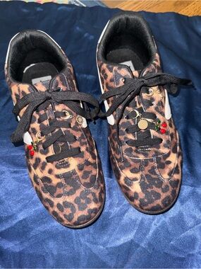 Dolce Vita Leopard Print Sneakers with Cherry Charms